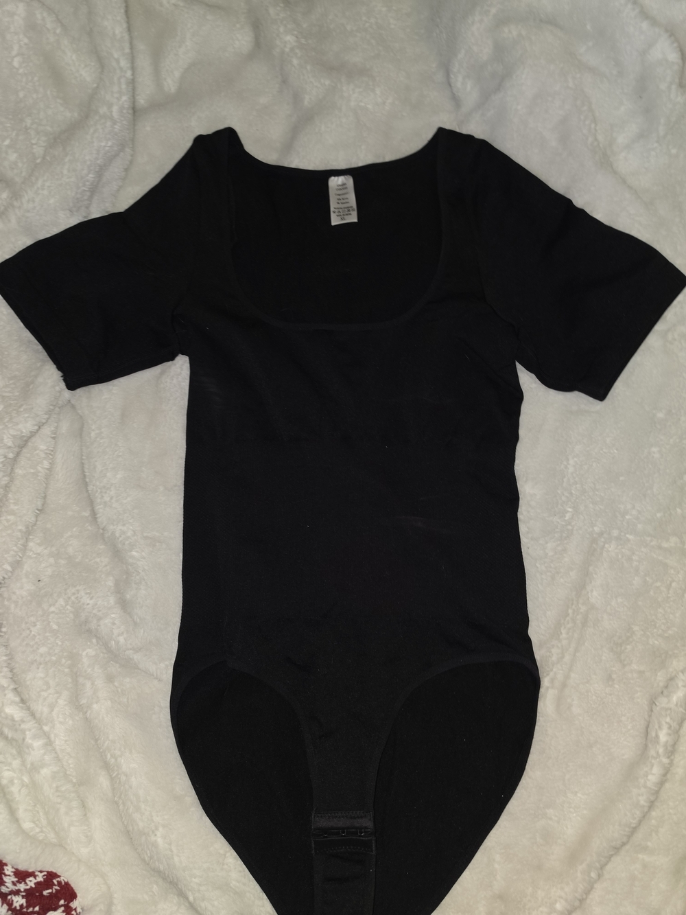 Black Waist Snatching One-Piece Bodysuit